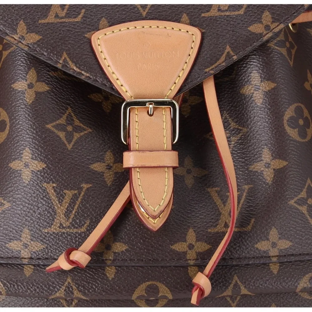 Louis Vuitton Montsouris PM Backpack Brown Monogram M45501 LV Logo Charm